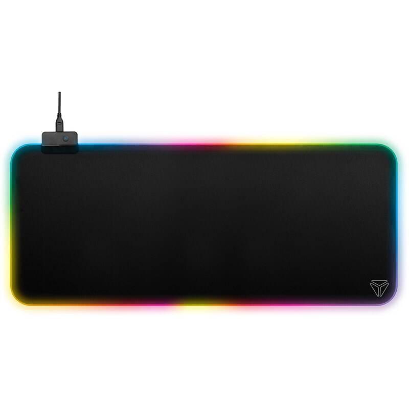 Podložka pod myš YENKEE YPM 3006 RGB Warp, 93 x 35 cm černá