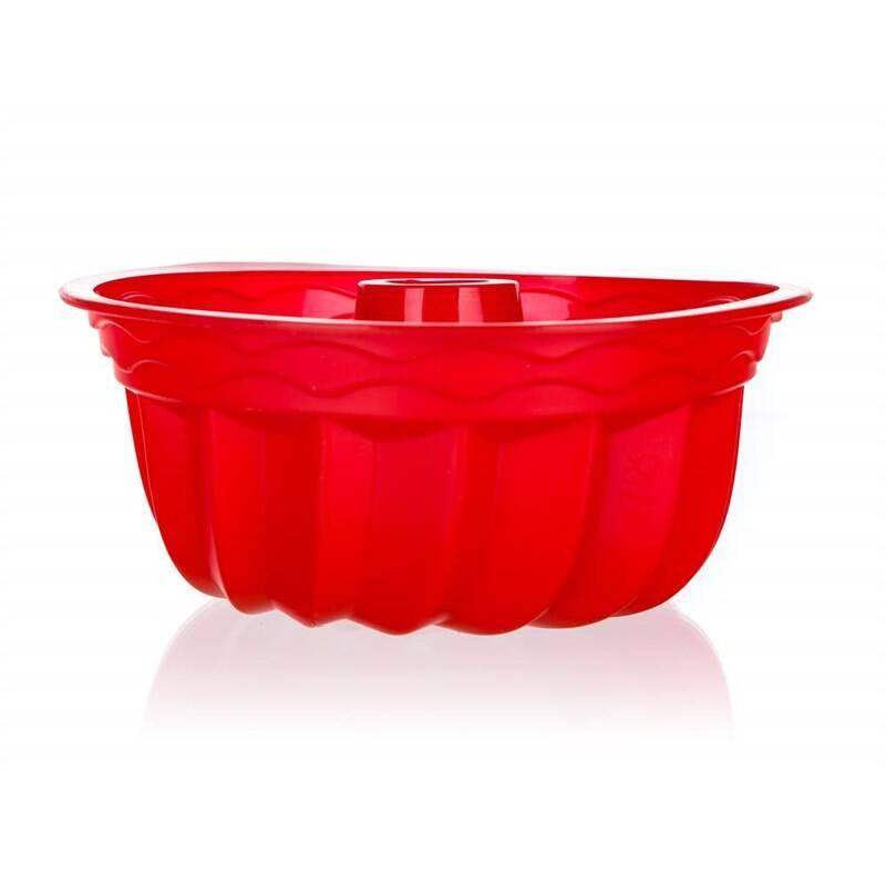 Forma na bábovku BANQUET Culinaria Red 24x24x10 cm, silikon červená, Forma, na, bábovku, BANQUET, Culinaria, Red, 24x24x10, cm, silikon, červená