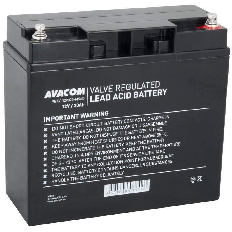 Olověný akumulátor Avacom 12V 20Ah M5 DeepCycle, Olověný, akumulátor, Avacom, 12V, 20Ah, M5, DeepCycle