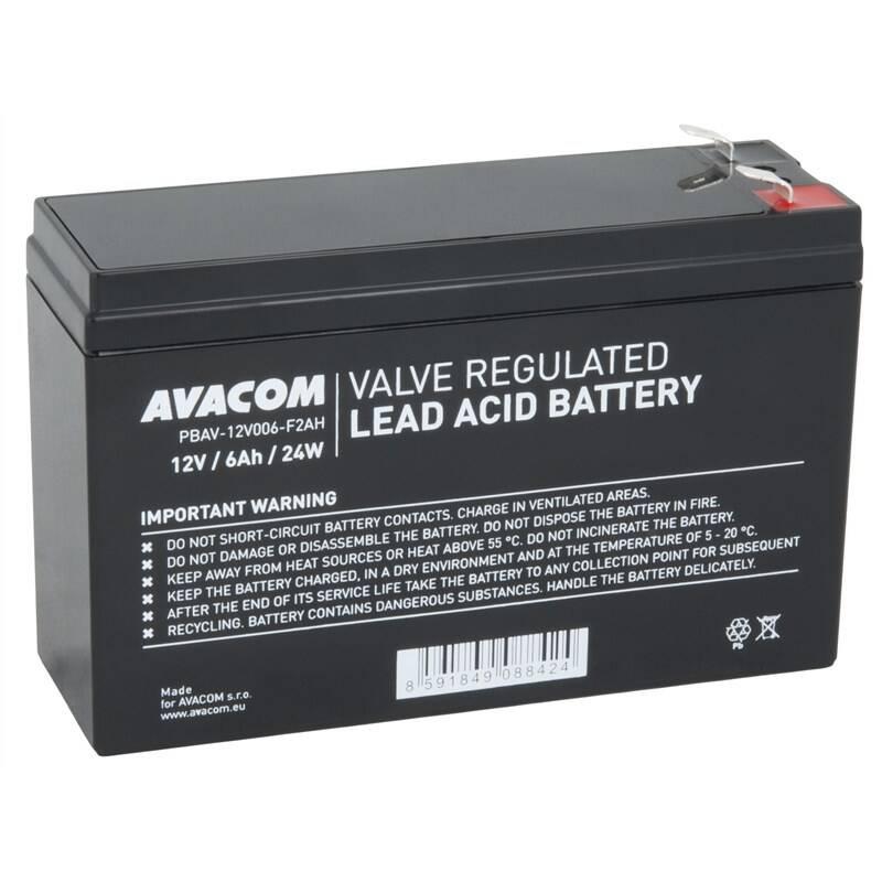 Olověný akumulátor Avacom 12V 6Ah F2 HighRate, Olověný, akumulátor, Avacom, 12V, 6Ah, F2, HighRate