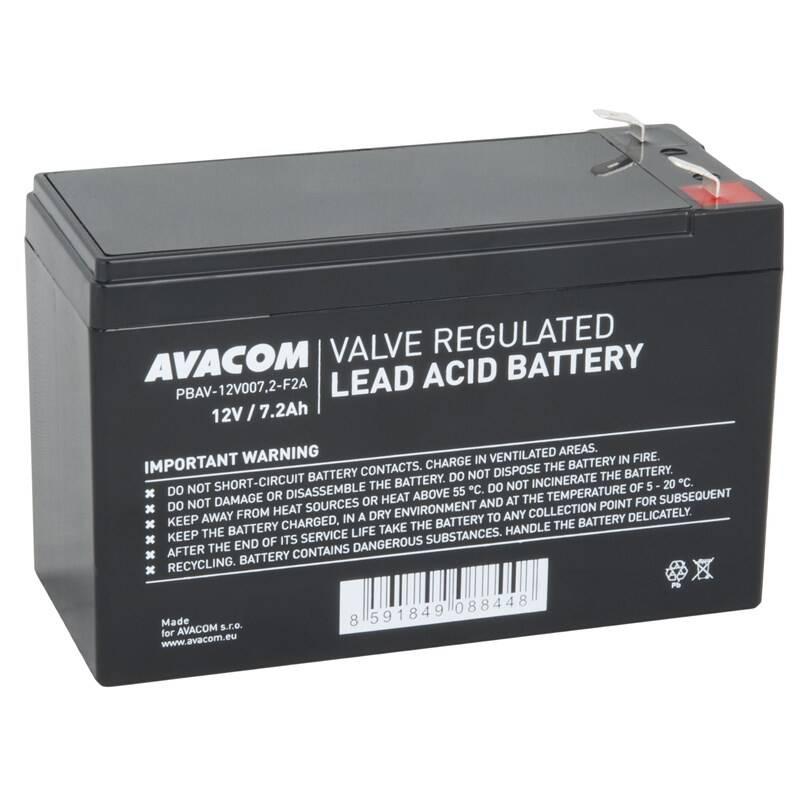 Olověný akumulátor Avacom 12V 7,2Ah F2