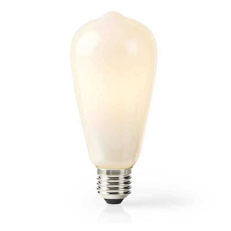Chytrá žárovka Nedis SmartLife ST64, Wi-Fi, E27, 500 lm, 5 W, Teplá Bílá