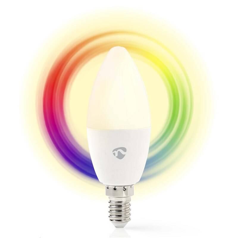 Chytrá žárovka Nedis SmartLife svíčka, Wi-Fi, E14, 470 lm, 4.9 W, RGB Teplá - studená bílá