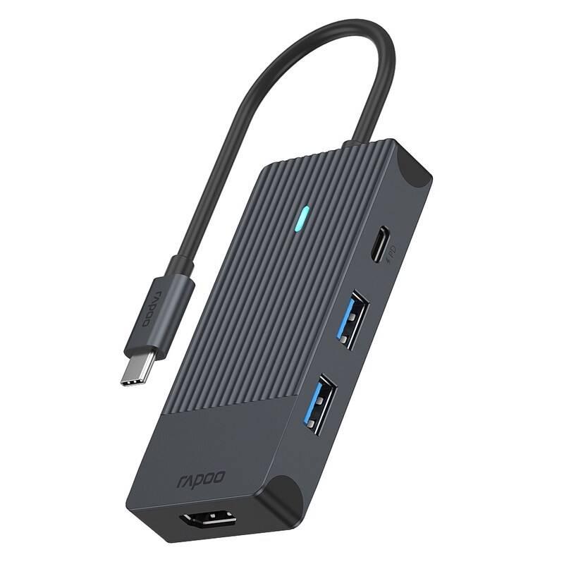 Dokovací stanice Rapoo 4-in-1 USB-C Multiport černá