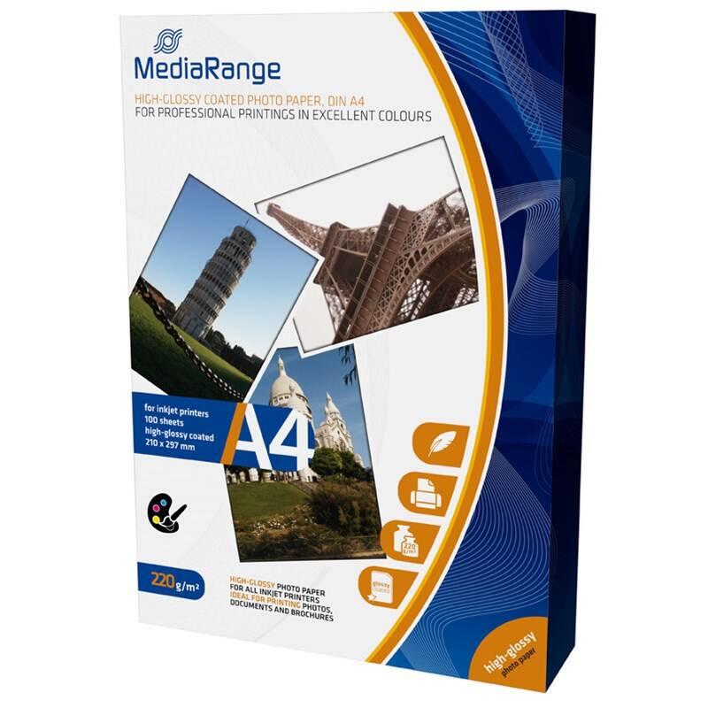 Fotopapír MediaRange A4 100 listů 220g