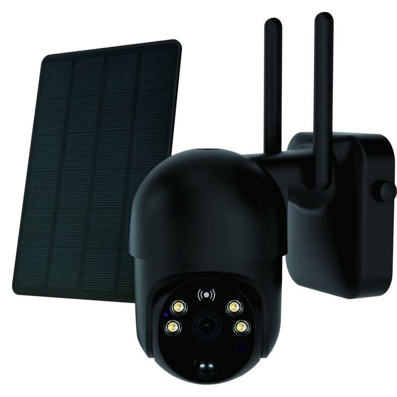 IP kamera IMMAX NEO LITE SMART Security SUN 4G, solární, IP65, HD, PIR čidlo, micro USB, outdoor, TUYA černá