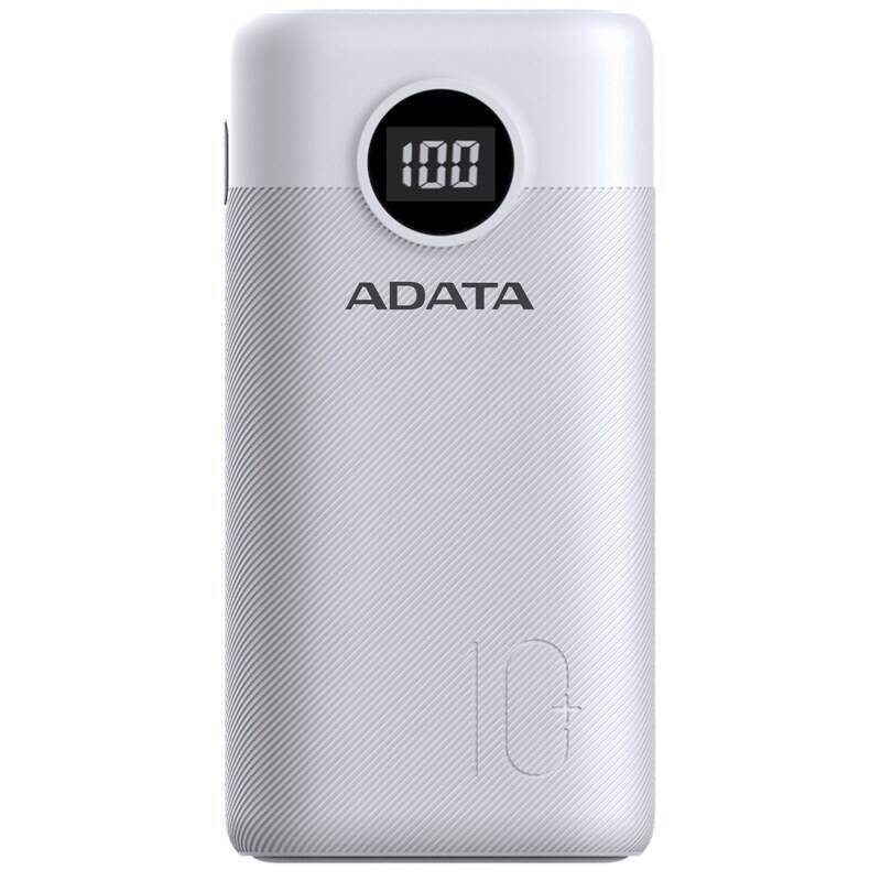 Powerbank ADATA AP10000 10000mAh bílá, Powerbank, ADATA, AP10000, 10000mAh, bílá