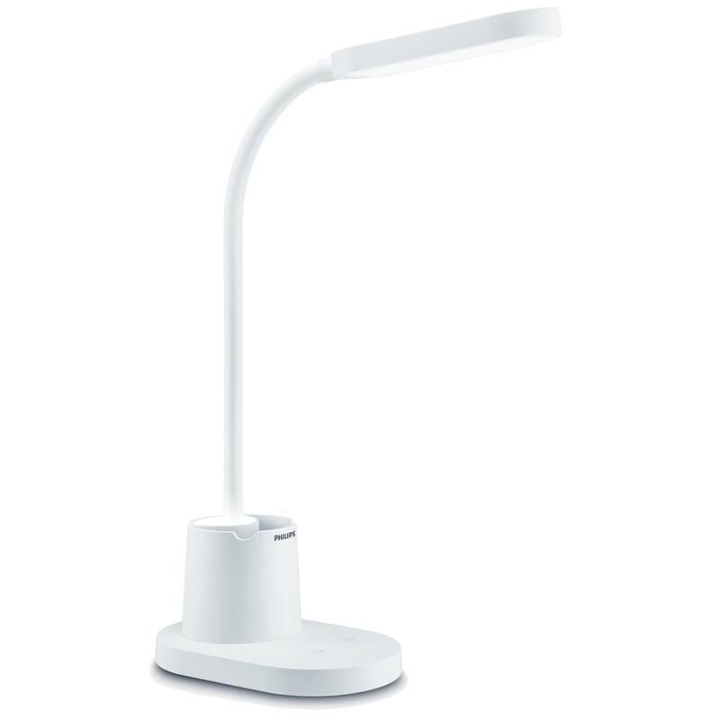 Stolní LED lampička Philips Bucket bílá